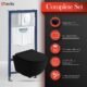 WC suspendu Brava noir sans bord - Kit complet LAVITA