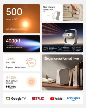 Vidéoprojecteur portable XGIMI Elfin Flip+ — cinéma & jardin