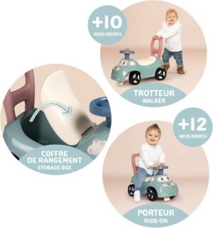 Porteur auto Little Smoby - Trotteur et coffre dès 10 mois