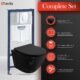 WC suspendu Sofi Slim Fire noir sans bord - kit LAVITA