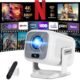 Vidéoprojecteur 1080P Mini WiFi 6 BT 5.4 Autofocus Blanc