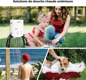 Chauffe-eau gaz 5 L CAMPLUX - Pompe portable, propane/butane