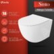 WC suspendu Lavita Sinto blanc sans bord - kit complet