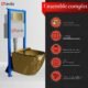 Lavita Élément mural WC Sofi Slim Gold 40 cm Kit complet