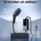 Chargeur voiture électrique Type 2 3,6 kW 5m courant 6-16A