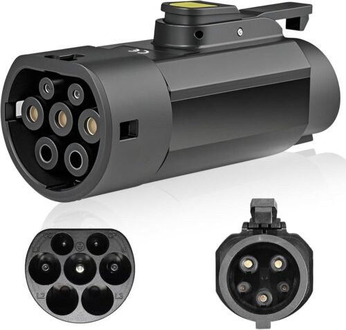 Adaptateur Type 2 vers Type 1 32 A – Haute qualité