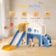 Toboggan pour enfants 170 cm autoportant 6-en-1 bleu