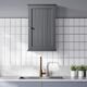 Armoire murale salle de bain Yaheetech - Gris 35x20,7x55 cm