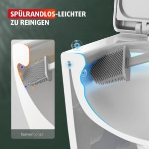 WC suspendu Rainsworth sans rebord, rinçage fort, 48,5 cm