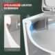 WC suspendu Rainsworth sans rebord, rinçage fort, 48,5 cm