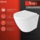 WC suspendu LAVITA Sogo blanc sans bord – Kit encastré