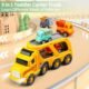 Camion de transport à friction avec 4 petites voitures
