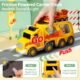 Camion de transport à friction avec 4 petites voitures