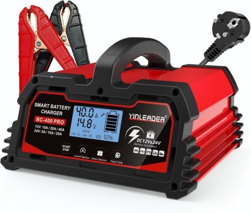 Chargeur batterie intelligent Yinleader 12/24V 40A LiFePO4