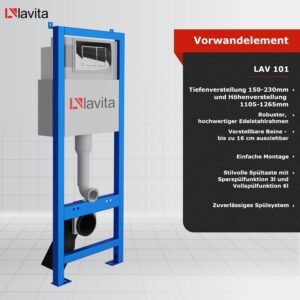 WC mural Lavita LAV 101 Sofi Slim 40 cm - kit complet