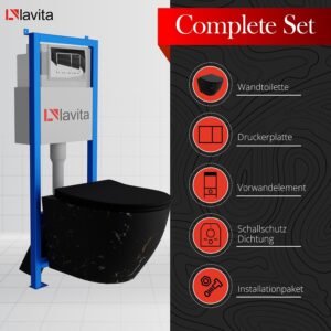 WC mural Lavita LAV 101 Sofi Slim 40 cm - kit complet