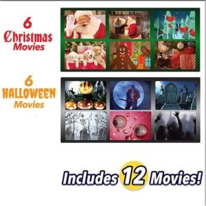 Projecteur GOBO mini 12 films Noël/Halloween Int./Ext.