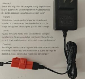 Chargeur 6V voiture enfant prise carrée rouge batterie plomb