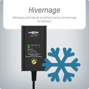 Chargeur batteries au plomb ANSMANN 2–12V 2 pinces croco