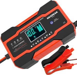 Chargeur batterie voiture 10A NEXPEAK 12/24V avec écran LCD