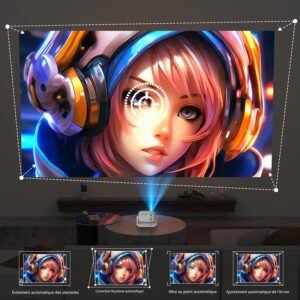 Videoprojecteur 4K Bettdow Netflix certifié, WiFi6 HDR10