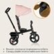 Tricycle bébé évolutif Lionelo Haari 2 en 1, siège 360° Rose