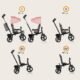 Tricycle bébé évolutif Lionelo Haari 2 en 1, siège 360° Rose