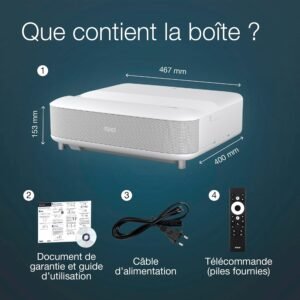 Vidéoprojecteur laser 4K Epson EH-LS650W ultracourte focale
