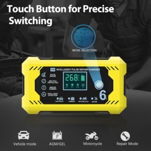 Chargeur batterie 12V 6A intelligent, réparation/protection