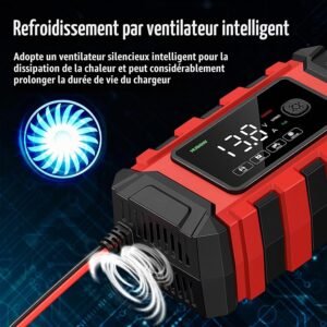 Chargeur batterie 12V 6A Moto/Auto - Maintien de charge