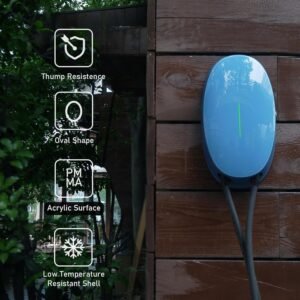 Wallbox Type 2 7,2 kW monophasé 32A câble 6 m IP66 bleu