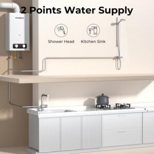 Chauffe-eau à gaz naturel 11 L/min CAMPLUX BD300NG Bas NOx