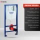 WC suspendu GROHE noir sans rebord, kit complet encastré