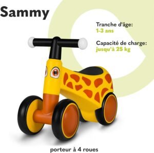 Draisienne bébé Lionelo Sammy - Poignées LED jaune
