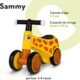 Draisienne bébé Lionelo Sammy - Poignées LED jaune