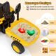 Porteur tracteur enfants Caterpillar avec remorque amovible