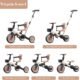 Tricycle 5 en 1 Newyoo 1-3 ans barre de poussée kaki