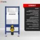 Kit WC suspendu Lavita Duofix Basic blanc sans bride