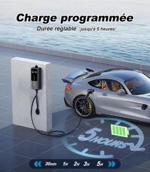 Chargeur voiture électrique Type 2 3,6 kW 5m courant 6-16A