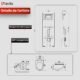 Élément mural WC 40 cm Lavita - kit noir sans bord