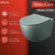 WC suspendu LAVITA Sinto gris sans bord - kit complet