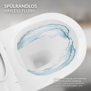 WC suspendu sans bride ECD Germany 49 cm blanc antibactérien