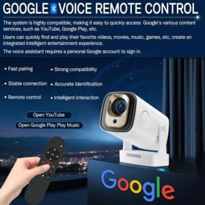 Mini projecteur 4K portable WiFi 6 Android 11 HDMI