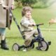 Tricycle 5 en 1 newyoo 1-3 ans, barre de poussée, anthracite