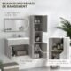 Meubles de salle de bain kleankin ensemble mural gris