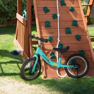 Draisienne 14" pneus caoutchouc, frein, réglable, vert