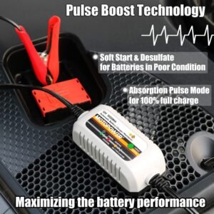 Chargeur mainteneur de batterie 12V 1A MOTOPOWER MP00205B