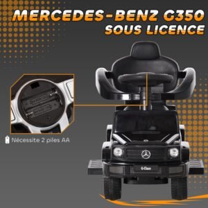 Porteur enfant HOMCOM voiture multi-équipée 12-36 mois noir