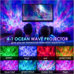 Projecteur LED GOBO veilleuse vague haut-parleur bruit blanc