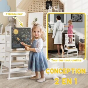 Tour d'observation enfant AIYAPLAY - trapézoïdale blanc